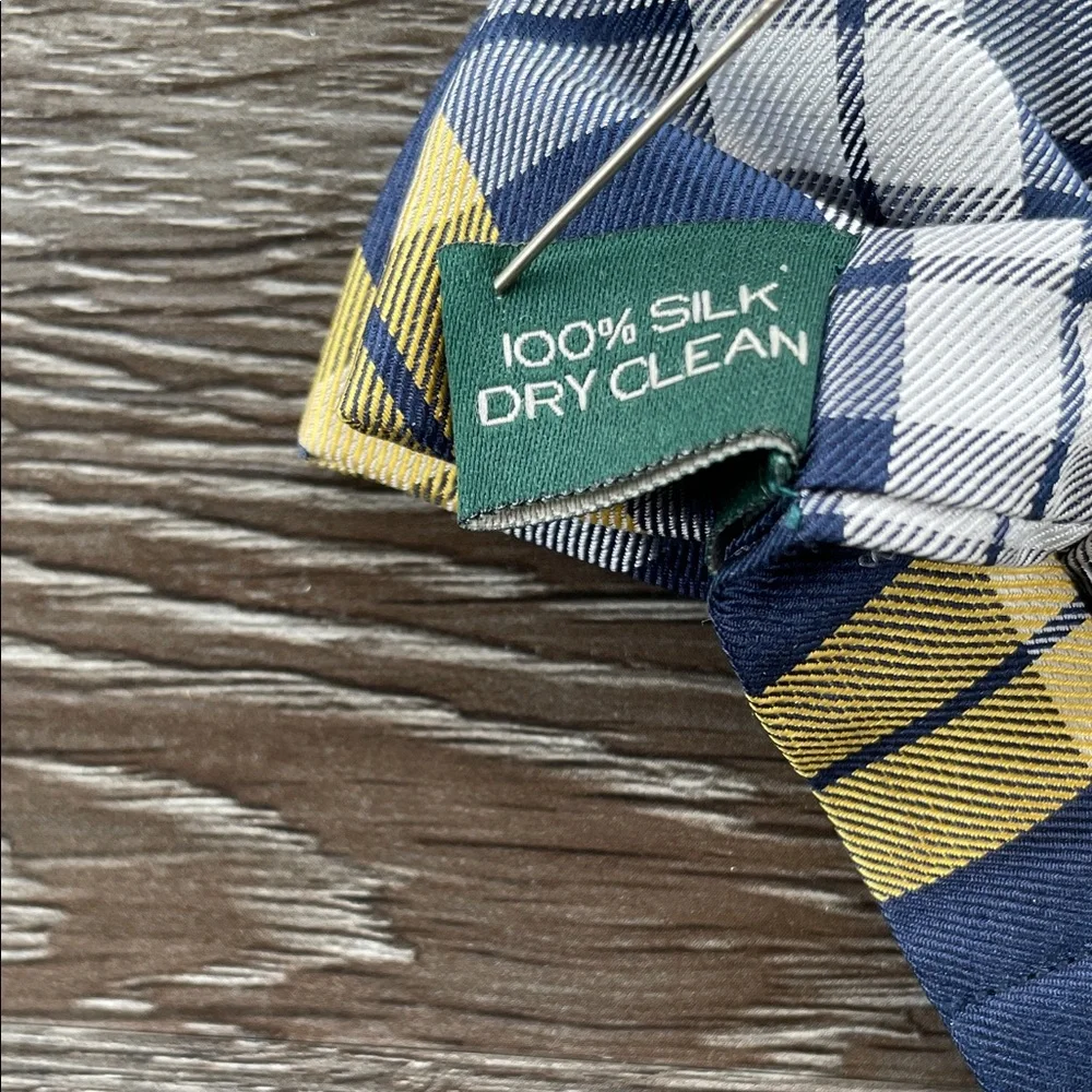 Lauren Ralph Lauren Big Boy Bow Tie Classic Yellow and Blue Plaid